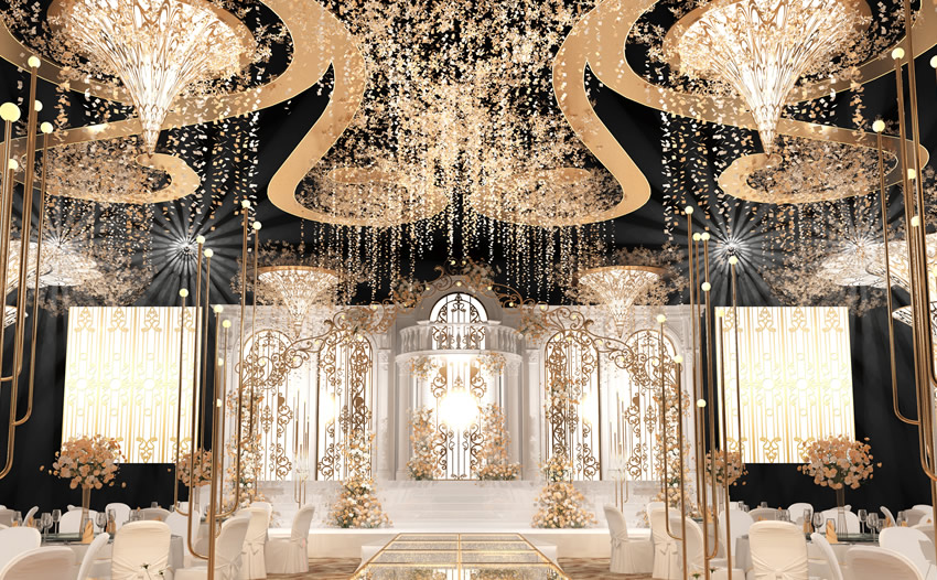 大理花木兰喜事汇金色大厅效果展示